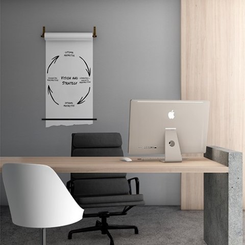 Uchwyt na papier flipchart ścienny Sisto Office Black - BIG Uchwyt na papier flipchart ścienny Sisto Office Black - BIG